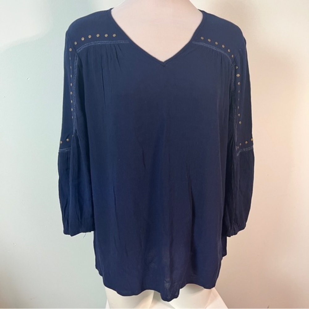 Como Vintage Gold Embellished Relaxed Blouse - Picture 1 of 8